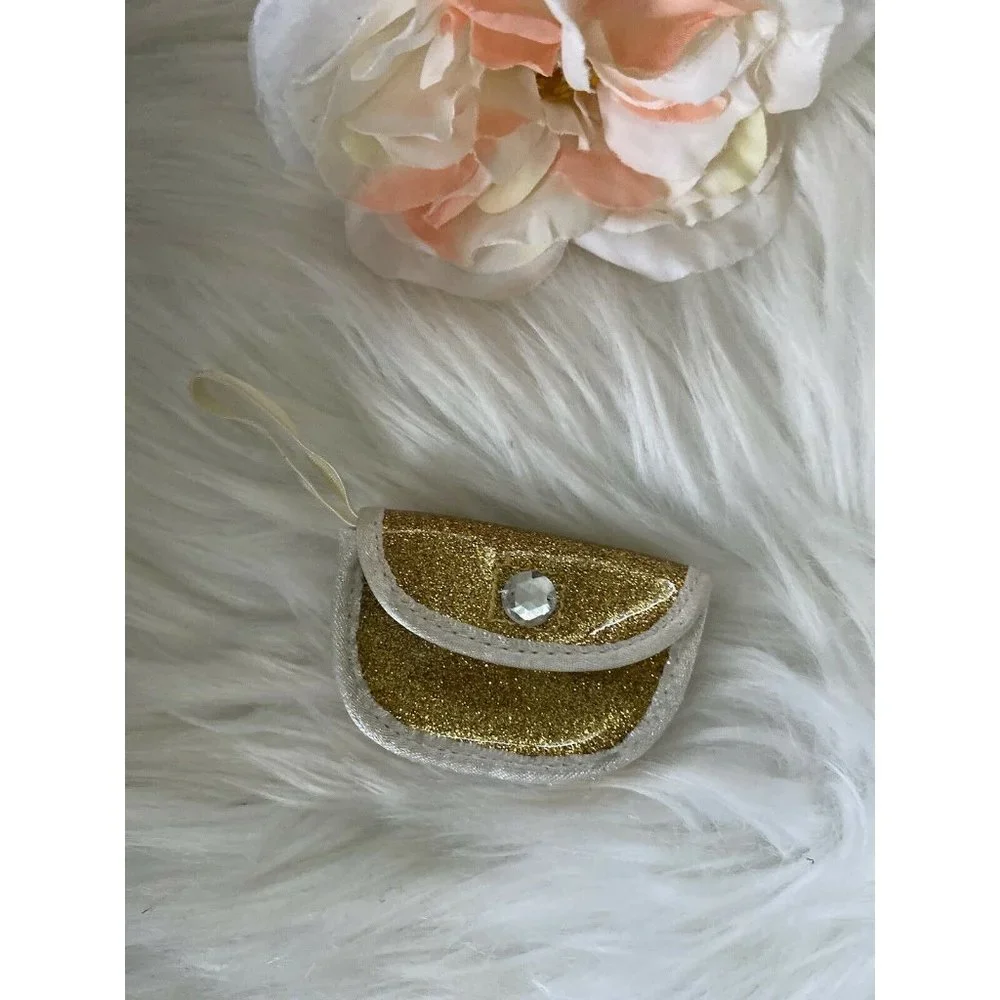 American Girl Doll Retired Accessory Gold Hand Purse Clutch Battat‎ Doll 18